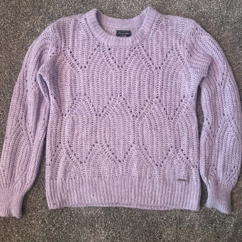A&F Lofty Puff Sleeve Crew-Neck Sweater